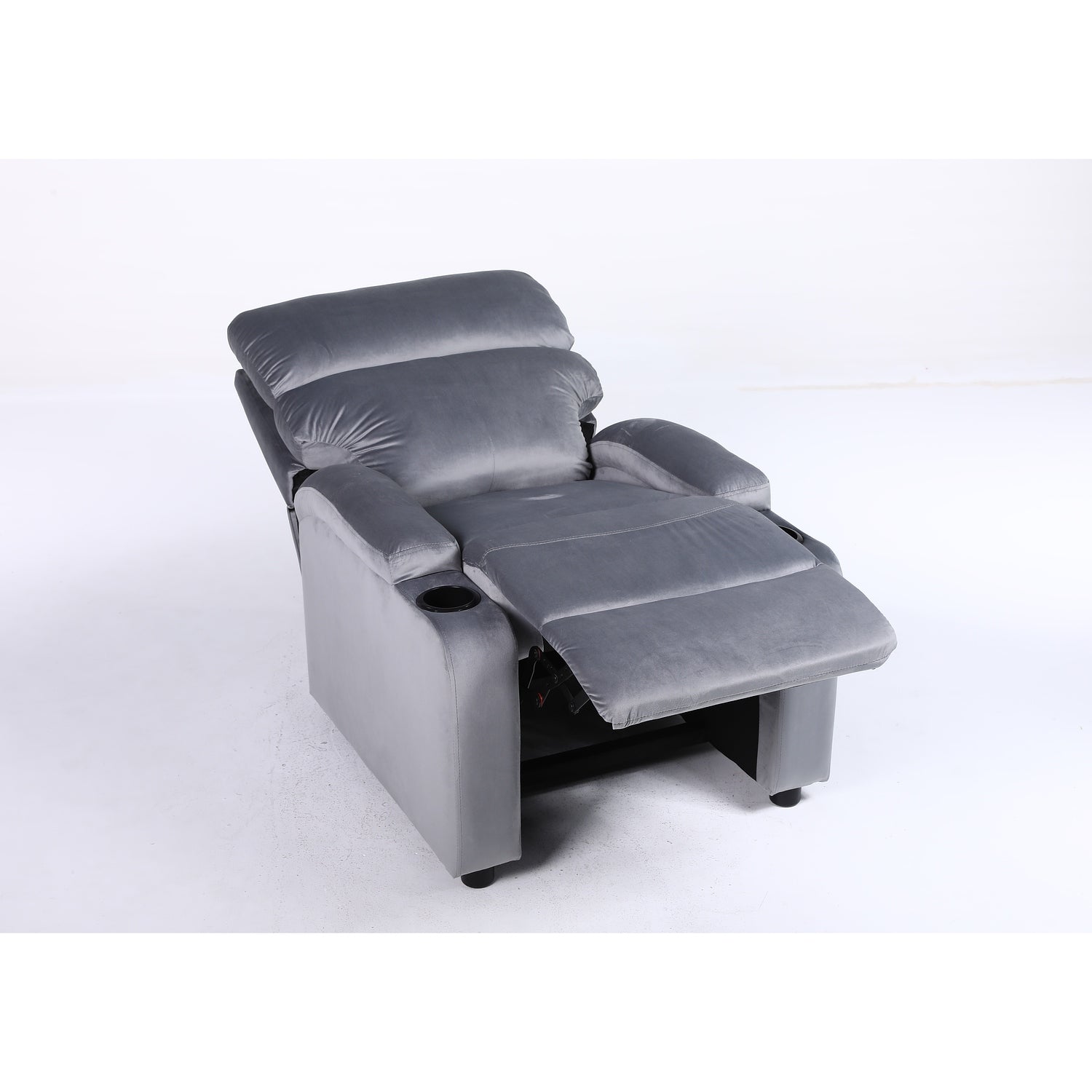 Πολυθρόνα Ανακλινόμενη ArteLibre RANA Γκρι Βελούδο 80x95x103cm - Hippiehome.gr