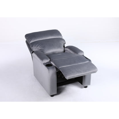 Πολυθρόνα Ανακλινόμενη ArteLibre RANA Γκρι Βελούδο 80x95x103cm - Hippiehome.gr