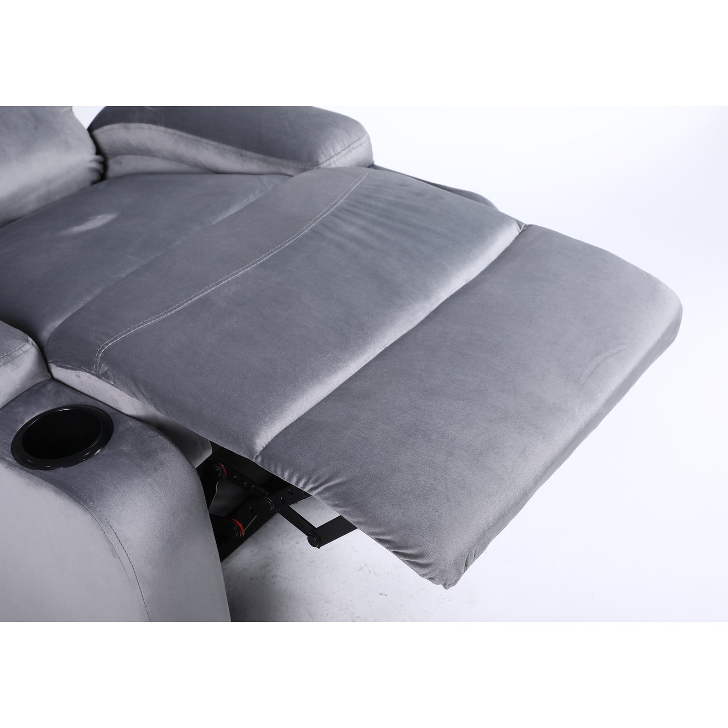 Πολυθρόνα Ανακλινόμενη ArteLibre RANA Γκρι Βελούδο 80x95x103cm - Hippiehome.gr