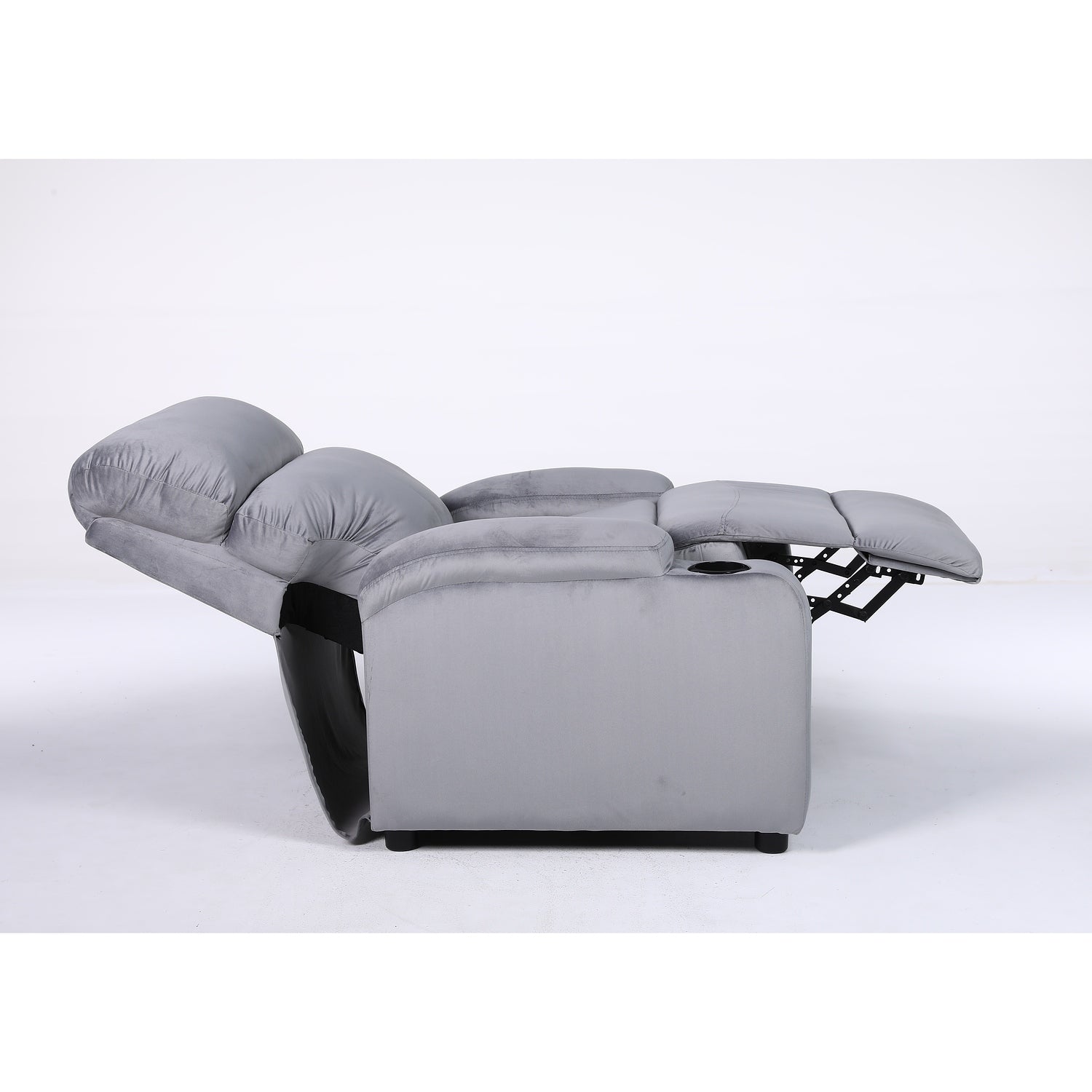Πολυθρόνα Ανακλινόμενη ArteLibre RANA Γκρι Βελούδο 80x95x103cm - Hippiehome.gr