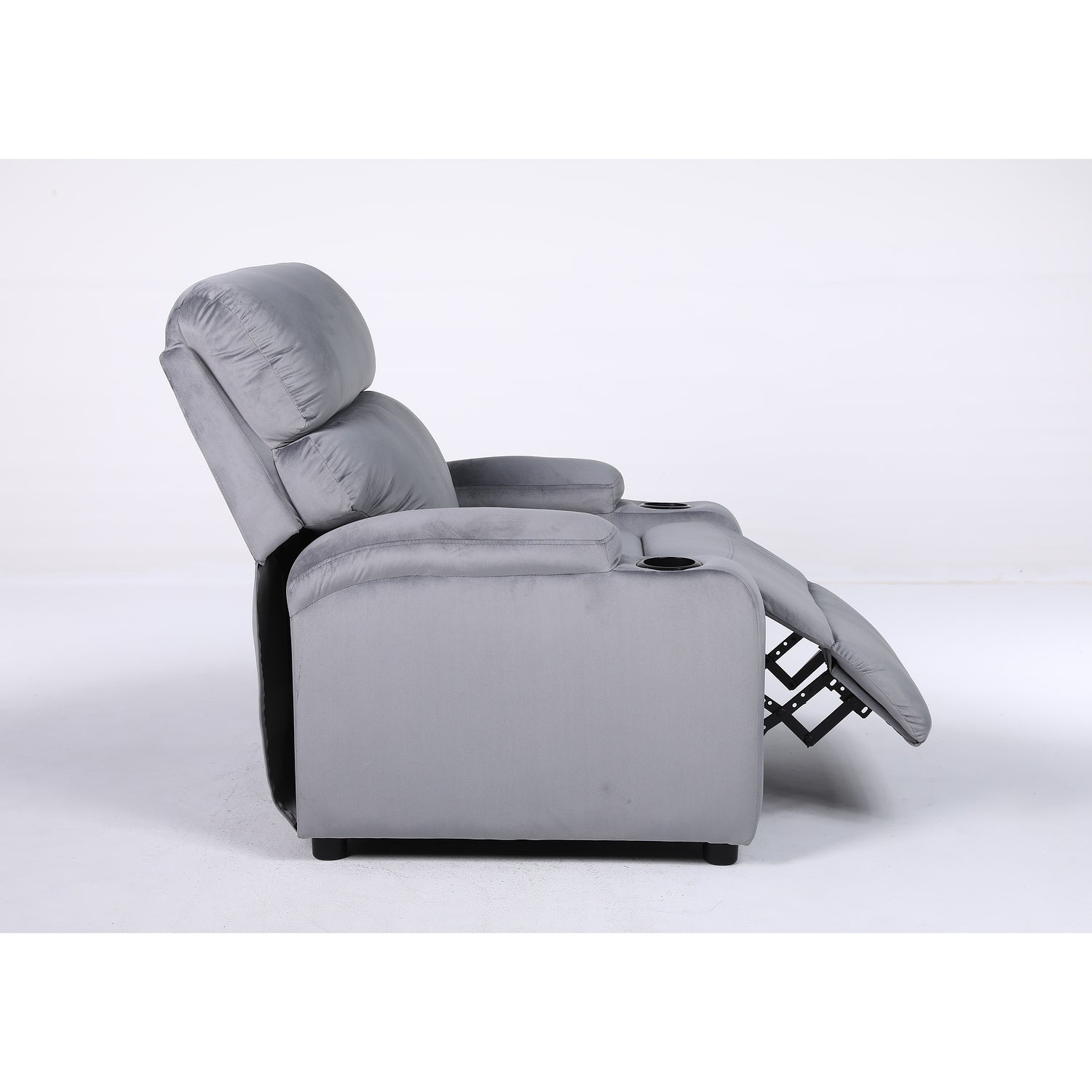 Πολυθρόνα Ανακλινόμενη ArteLibre RANA Γκρι Βελούδο 80x95x103cm - Hippiehome.gr