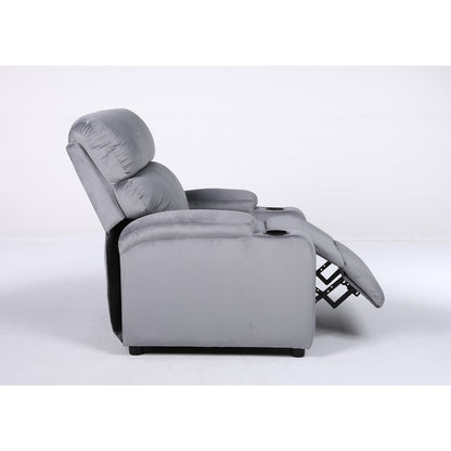Πολυθρόνα Ανακλινόμενη ArteLibre RANA Γκρι Βελούδο 80x95x103cm - Hippiehome.gr