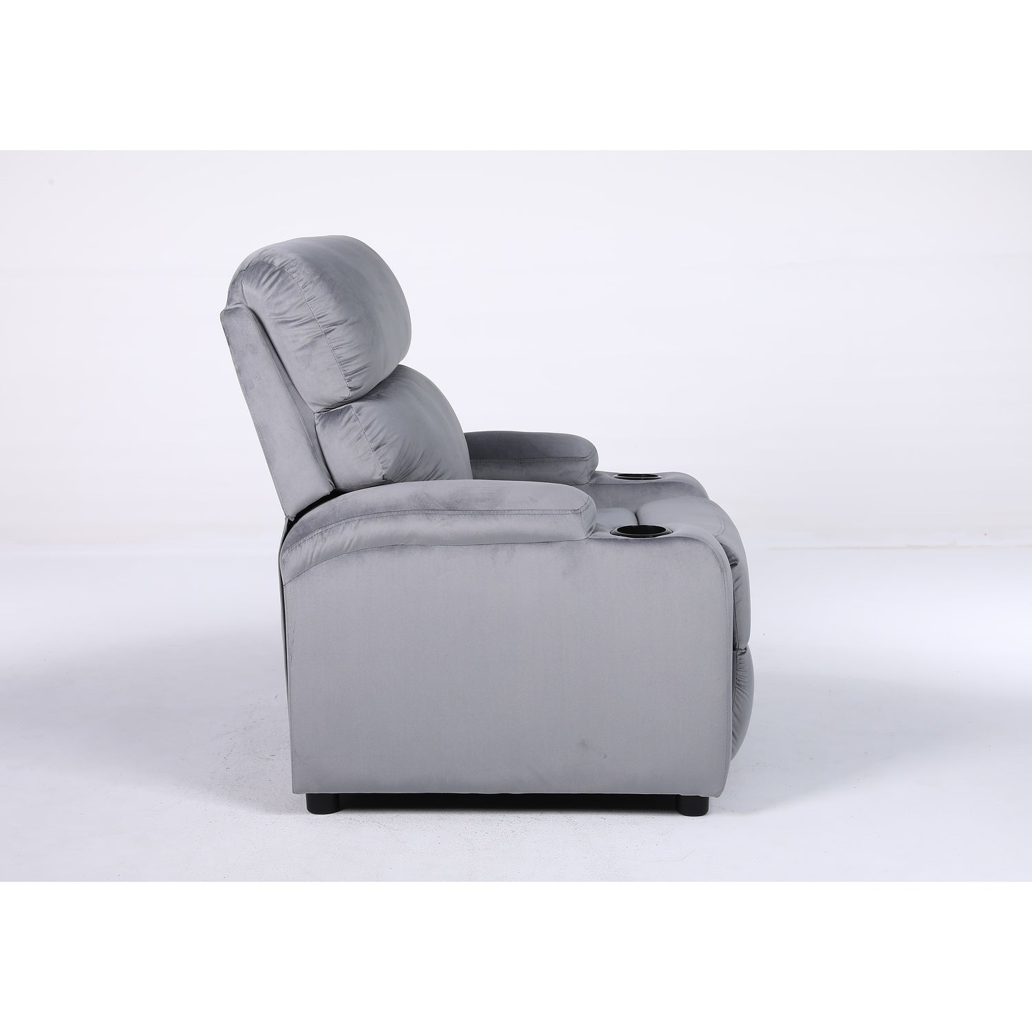 Πολυθρόνα Ανακλινόμενη ArteLibre RANA Γκρι Βελούδο 80x95x103cm - Hippiehome.gr
