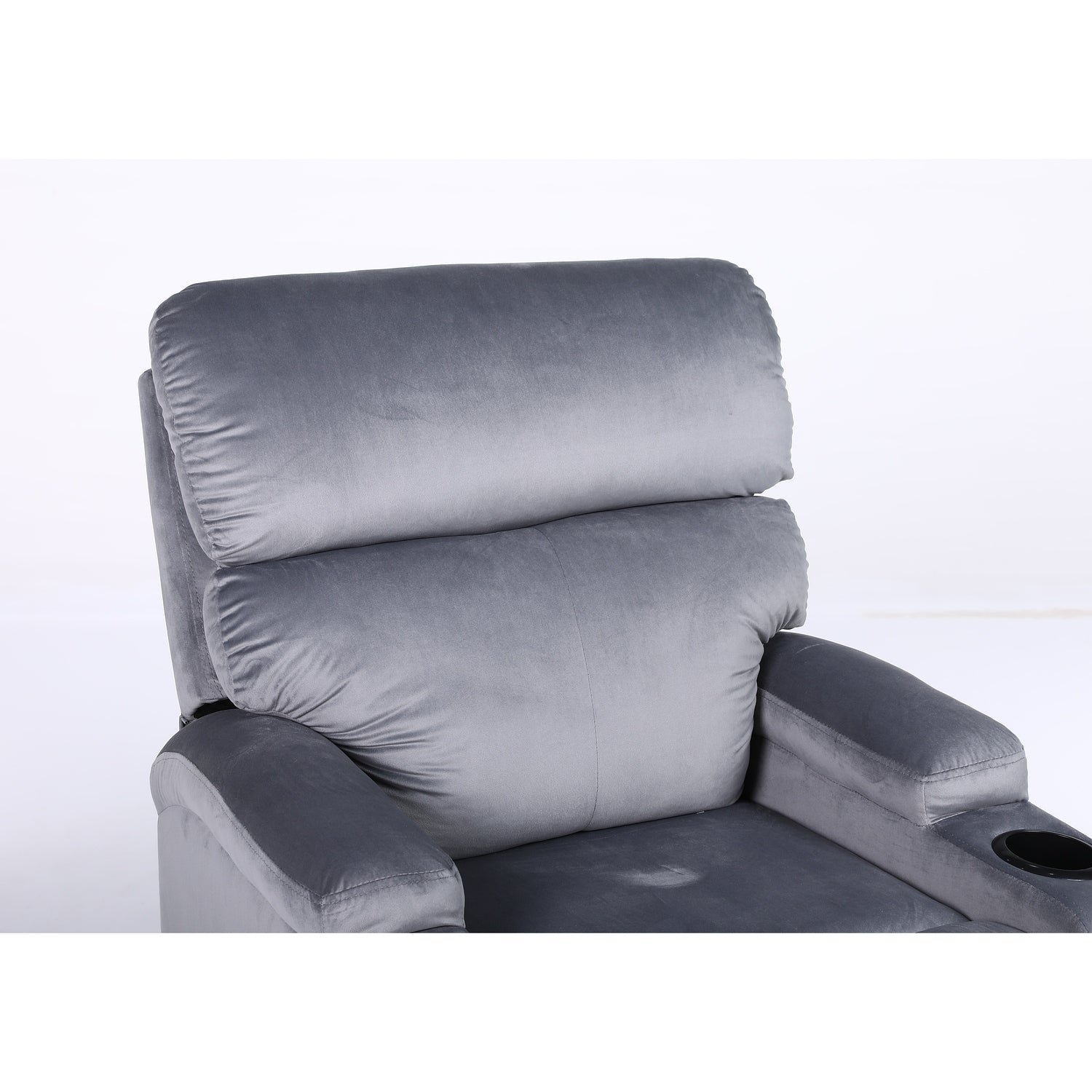 Πολυθρόνα Ανακλινόμενη ArteLibre RANA Γκρι Βελούδο 80x95x103cm - Hippiehome.gr