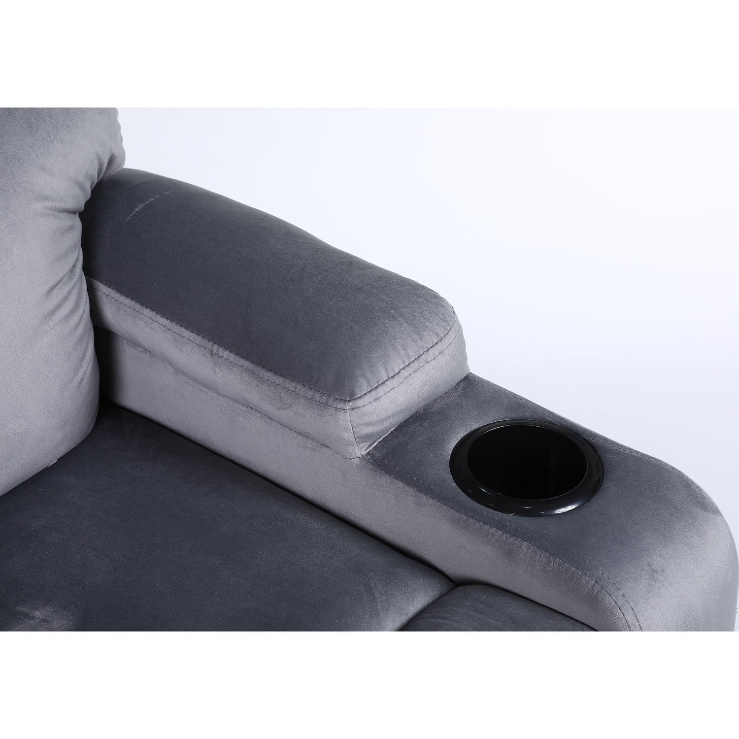 Πολυθρόνα Ανακλινόμενη ArteLibre RANA Γκρι Βελούδο 80x95x103cm - Hippiehome.gr