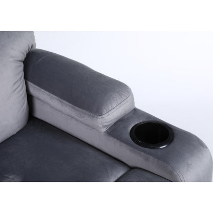 Πολυθρόνα Ανακλινόμενη ArteLibre RANA Γκρι Βελούδο 80x95x103cm - Hippiehome.gr