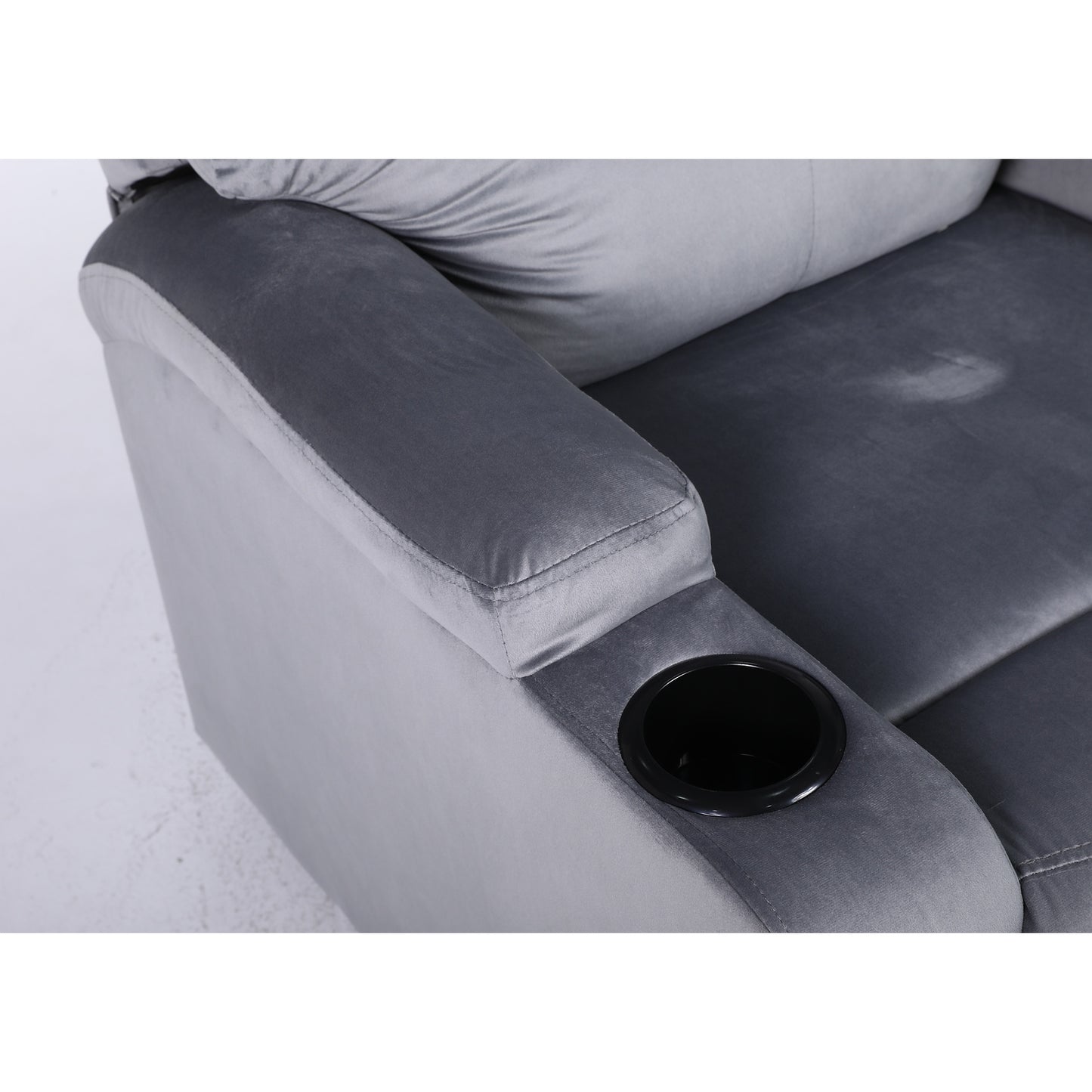 Πολυθρόνα Ανακλινόμενη ArteLibre RANA Γκρι Βελούδο 80x95x103cm - Hippiehome.gr