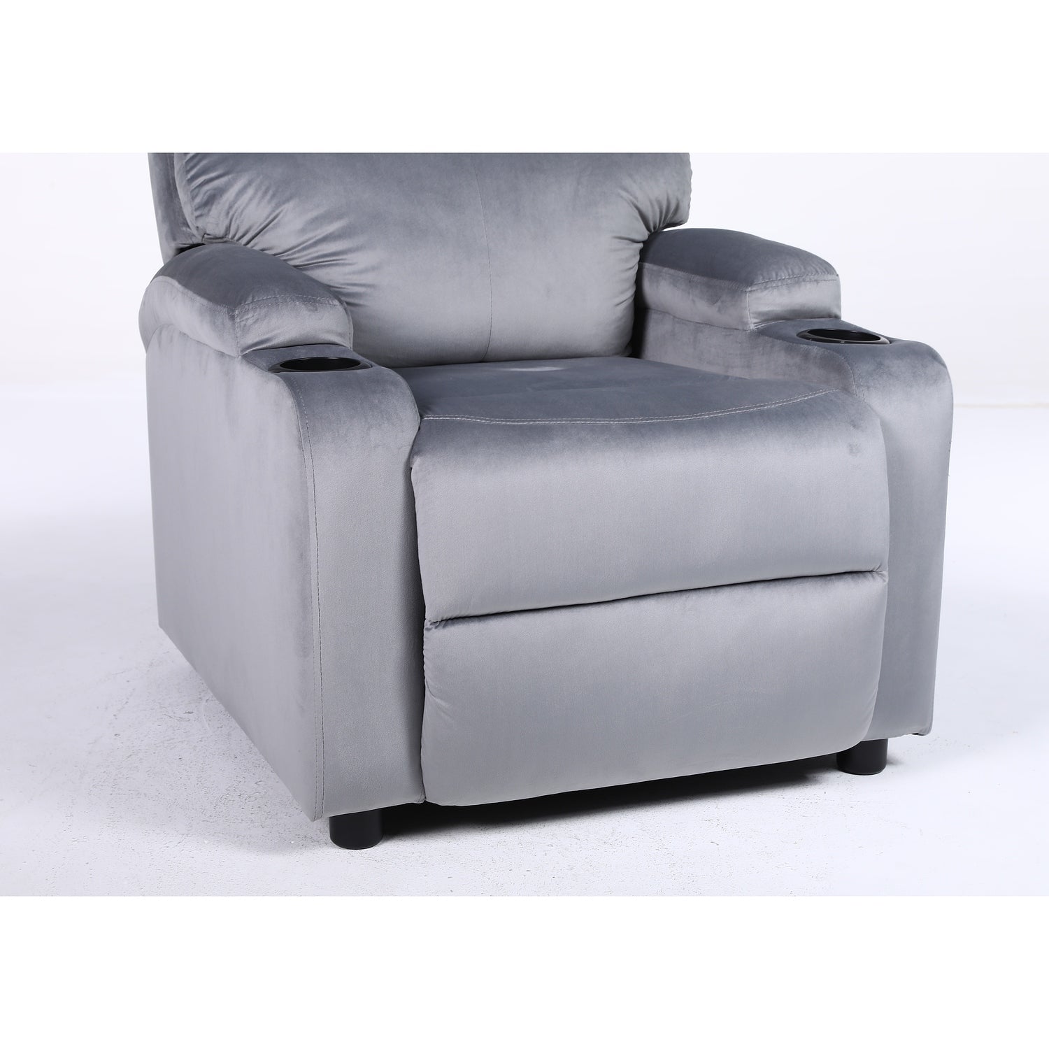 Πολυθρόνα Ανακλινόμενη ArteLibre RANA Γκρι Βελούδο 80x95x103cm - Hippiehome.gr