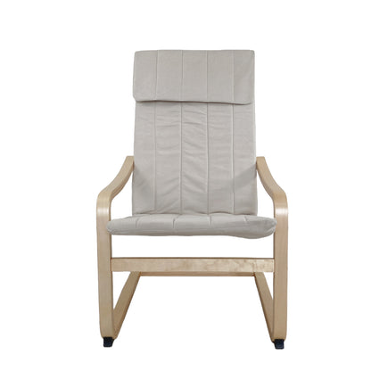 Πολυθρόνα ArteLibre NORDVIK Μπεζ/Φυσικό Ύφασμα/Ξύλο 60x71x105cm - Hippiehome.gr