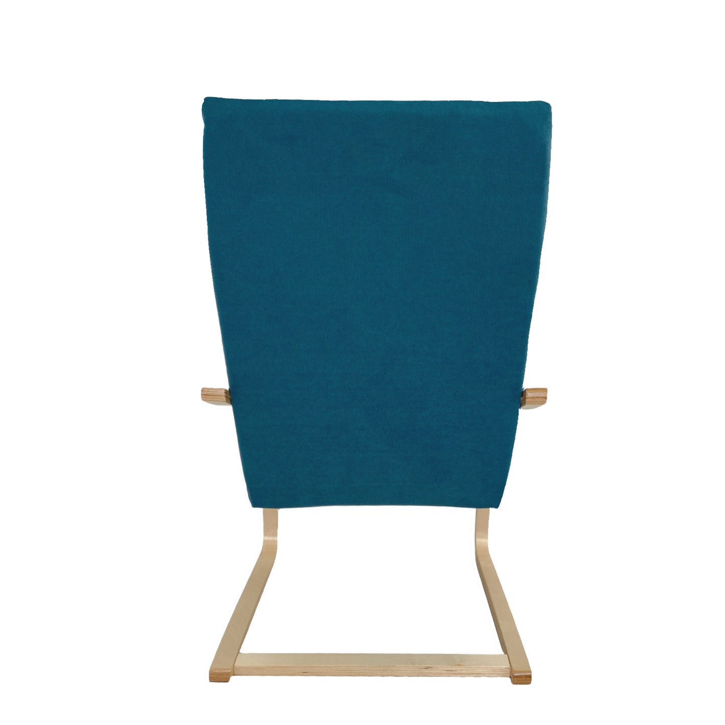 Πολυθρόνα ArteLibre NORDVIK Μπλε/Φυσικό Ύφασμα/Ξύλο 60x71x105cm - Hippiehome.gr