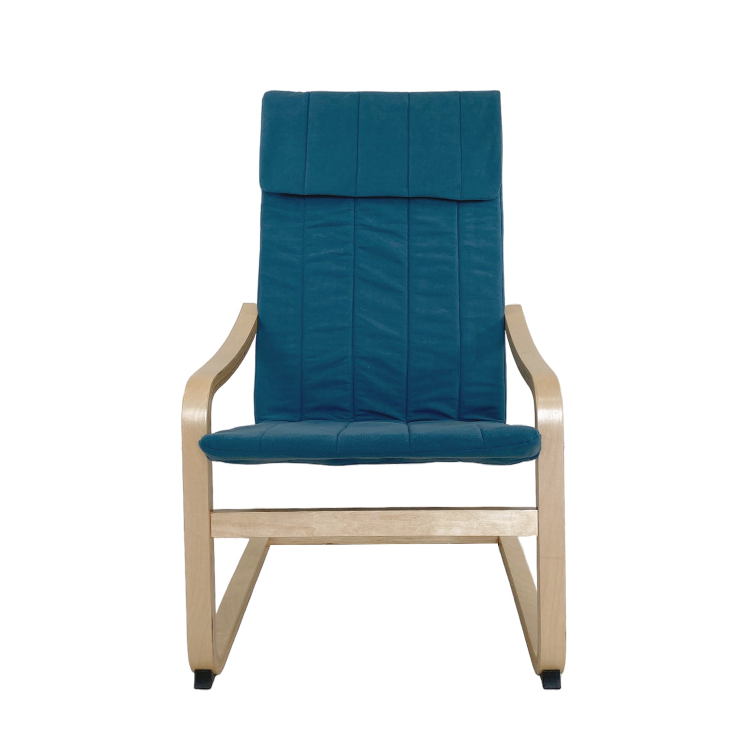 Πολυθρόνα ArteLibre NORDVIK Μπλε/Φυσικό Ύφασμα/Ξύλο 60x71x105cm - Hippiehome.gr