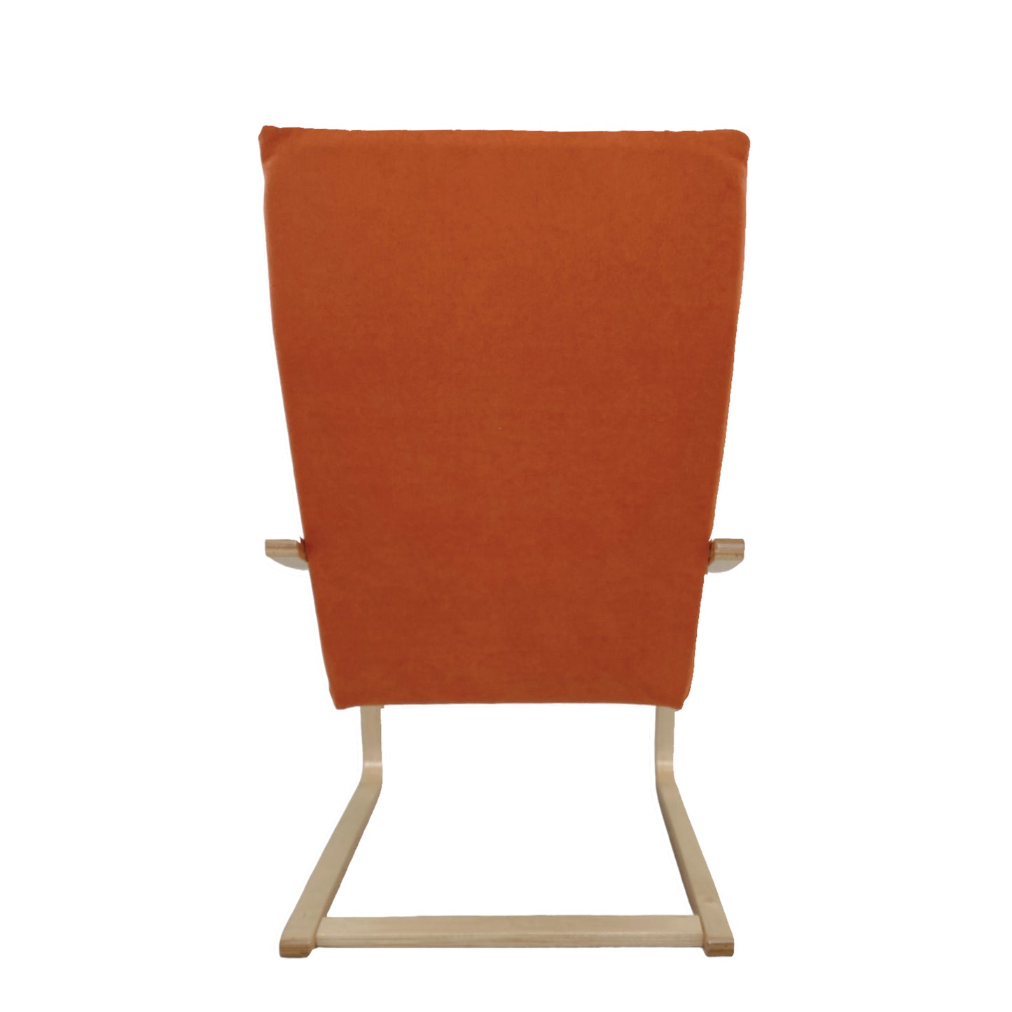 Πολυθρόνα ArteLibre NORDVIK Πορτοκαλί/Φυσικό Ύφασμα/Ξύλο 60x71x105cm - Hippiehome.gr
