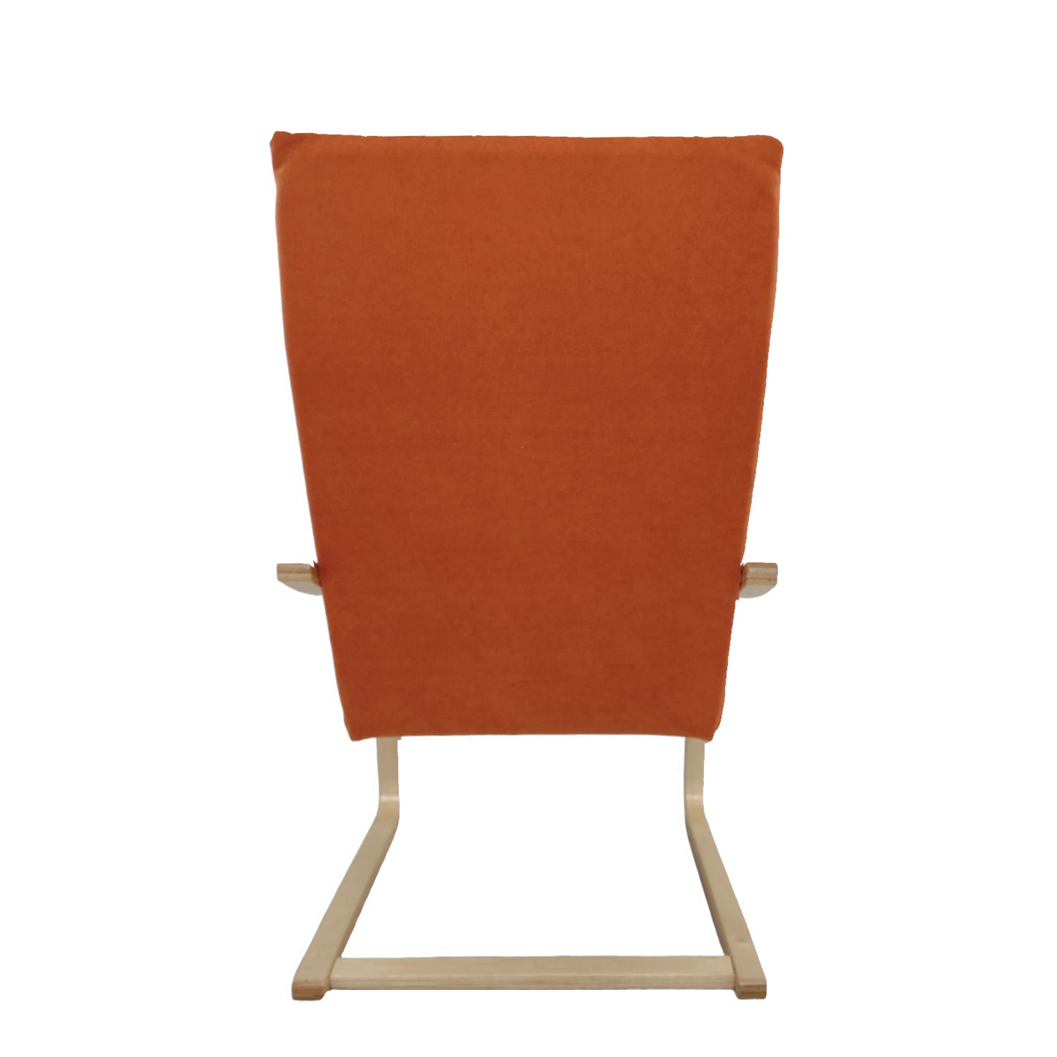 Πολυθρόνα ArteLibre NORDVIK Πορτοκαλί/Φυσικό Ύφασμα/Ξύλο 60x71x105cm - Hippiehome.gr