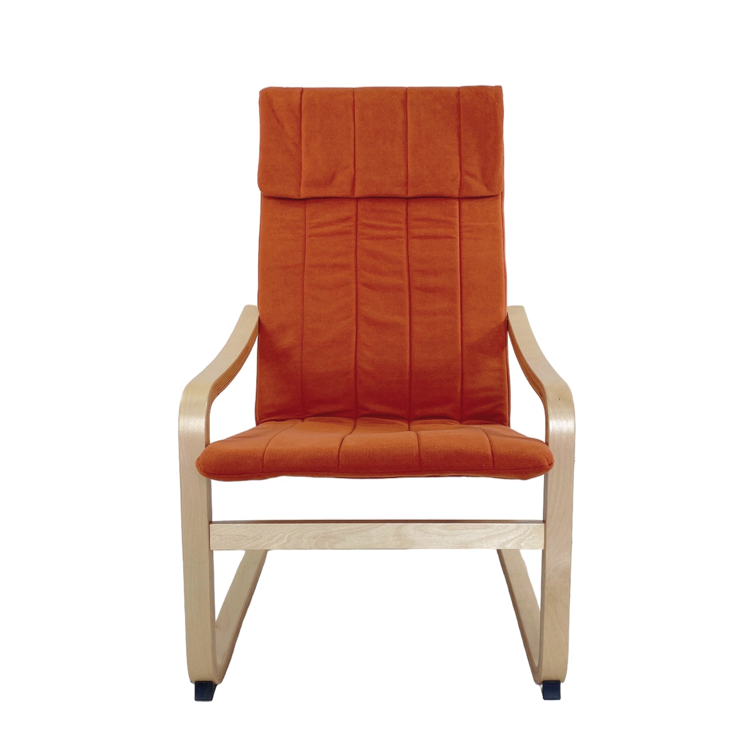 Πολυθρόνα ArteLibre NORDVIK Πορτοκαλί/Φυσικό Ύφασμα/Ξύλο 60x71x105cm - Hippiehome.gr