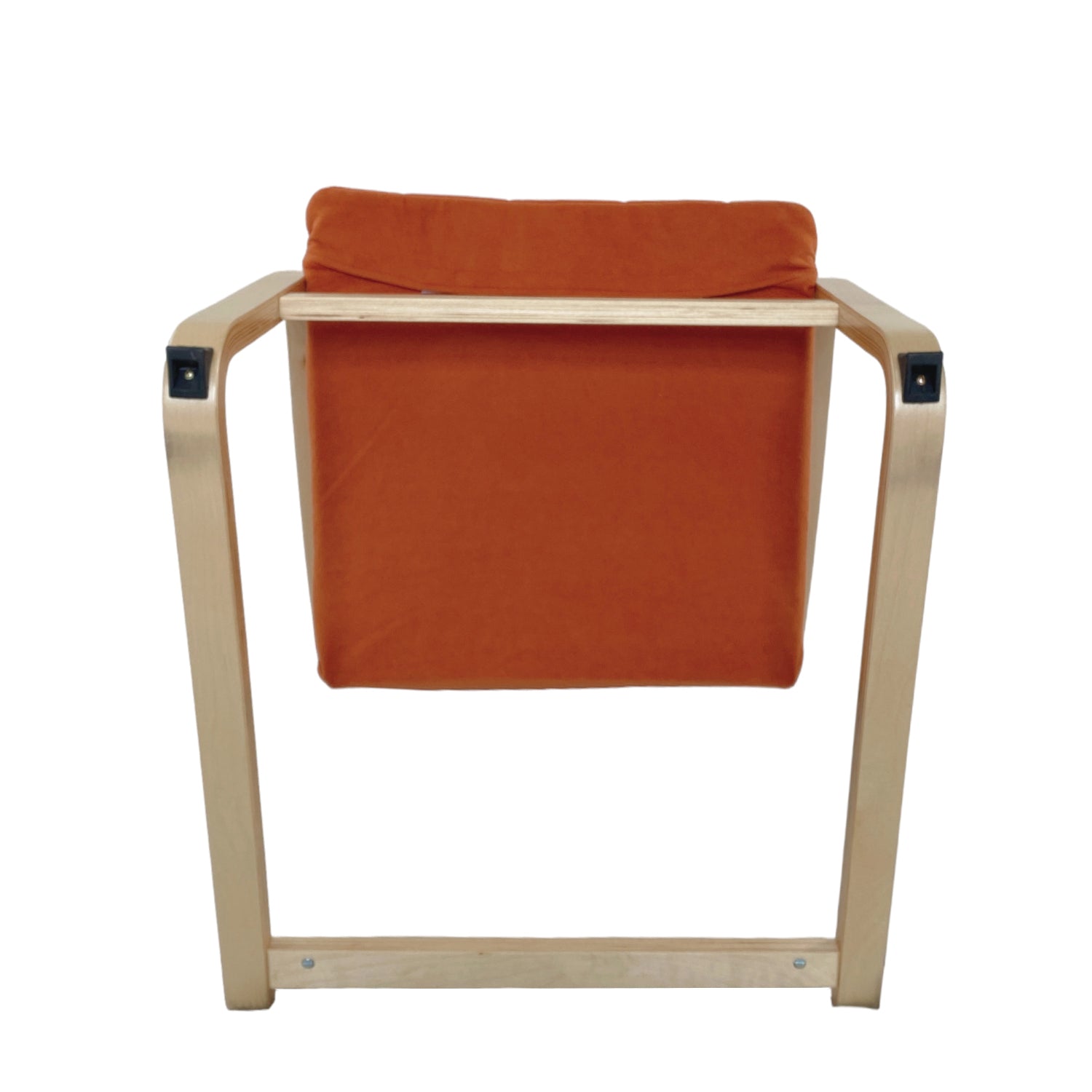 Πολυθρόνα ArteLibre NORDVIK Πορτοκαλί/Φυσικό Ύφασμα/Ξύλο 60x71x105cm - Hippiehome.gr