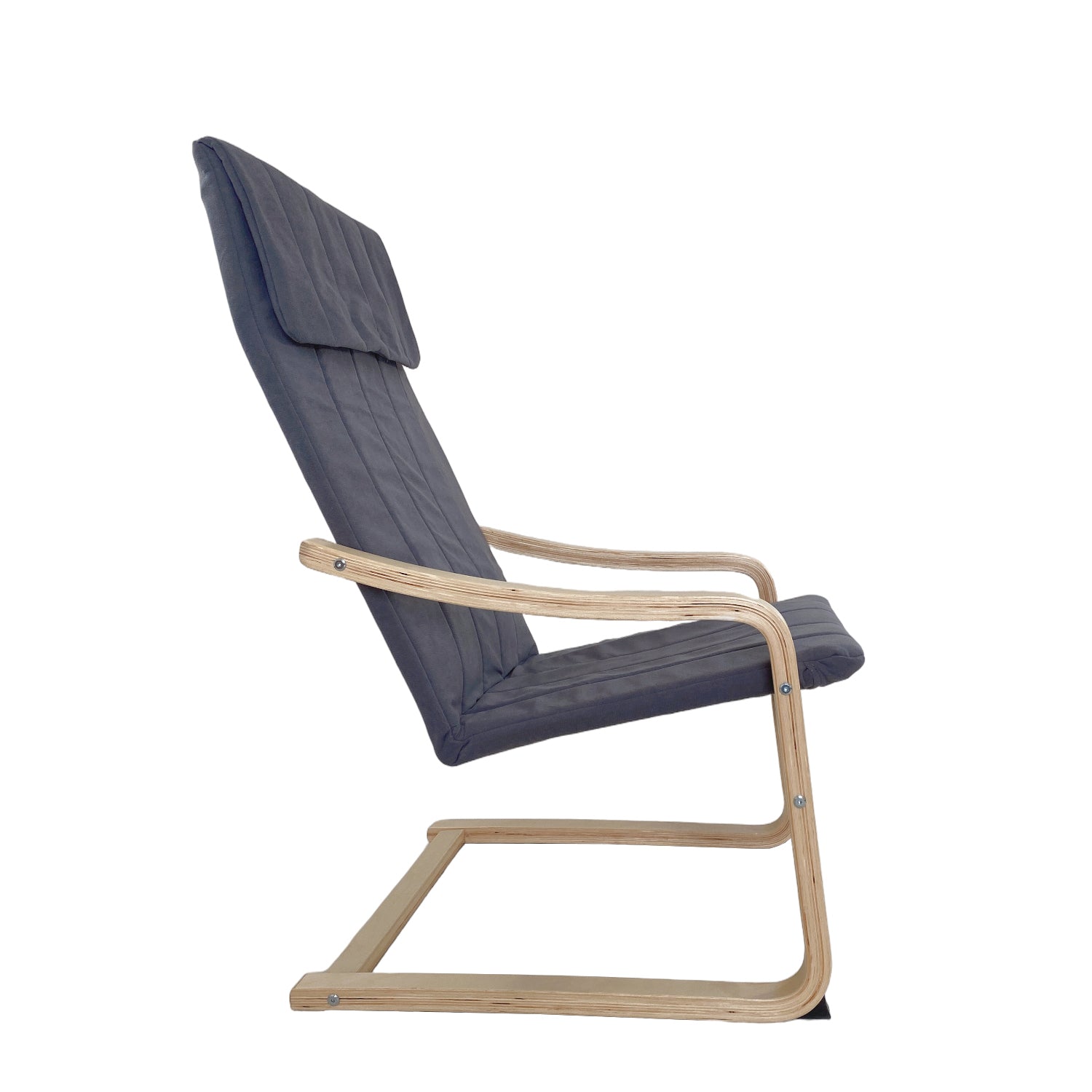 Πολυθρόνα ArteLibre NORDVIK Γκρι/Φυσικό Ύφασμα/Ξύλο 60x71x105cm - Hippiehome.gr