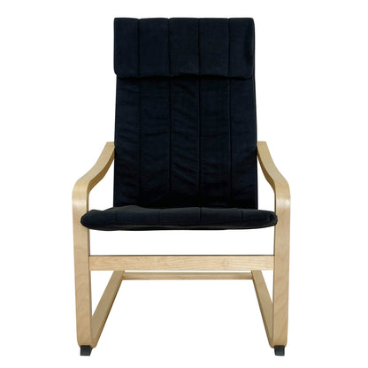 Πολυθρόνα ArteLibre NORDVIK Μαύρο/Φυσικό Ύφασμα/Ξύλο 60x71x105cm - Hippiehome.gr