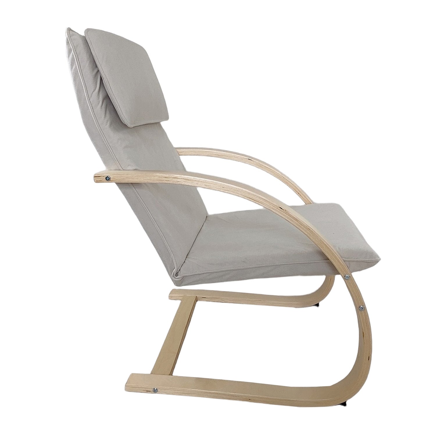 Πολυθρόνα ArteLibre VESNA Μπεζ/Φυσικό Ύφασμα/Ξύλο 67x78x92cm - Hippiehome.gr