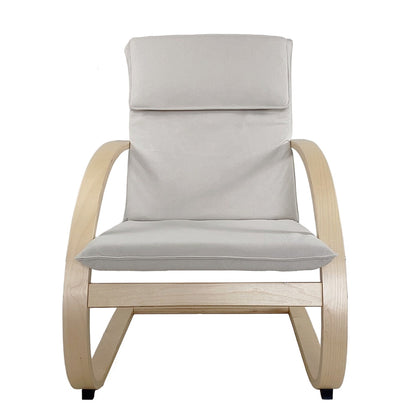 Πολυθρόνα ArteLibre VESNA Μπεζ/Φυσικό Ύφασμα/Ξύλο 67x78x92cm - Hippiehome.gr