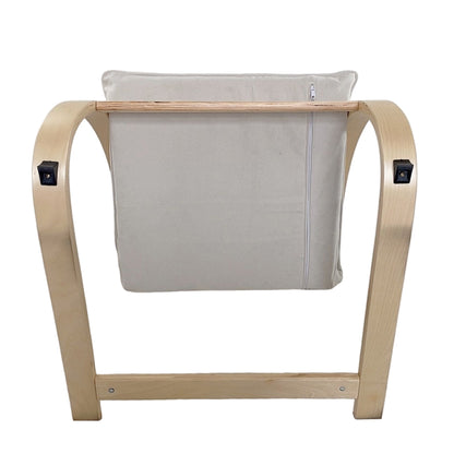 Πολυθρόνα ArteLibre VESNA Μπεζ/Φυσικό Ύφασμα/Ξύλο 67x78x92cm - Hippiehome.gr