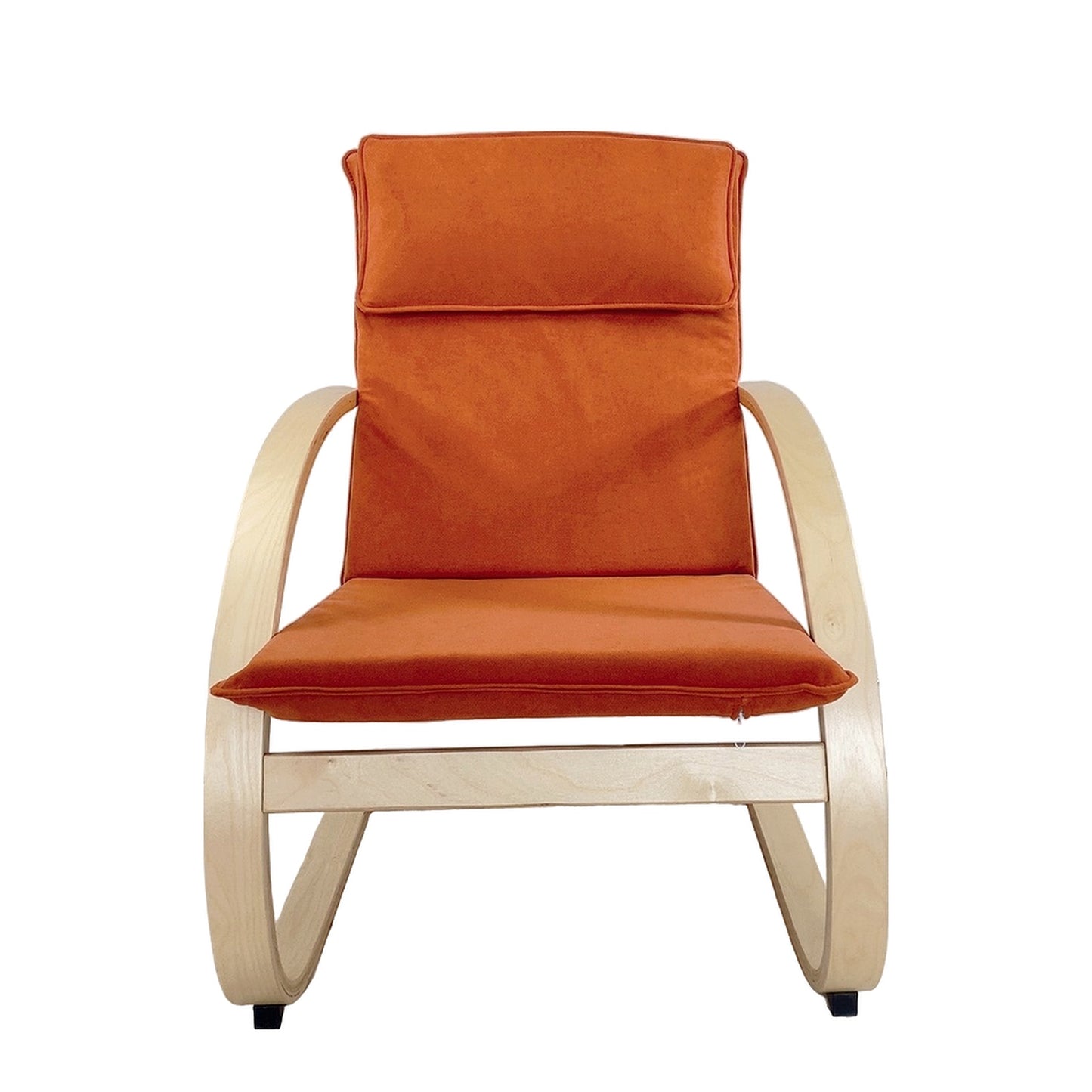 Πολυθρόνα ArteLibre VESNA Πορτοκαλί/Φυσικό Ύφασμα/Ξύλο 67x78x92cm - Hippiehome.gr