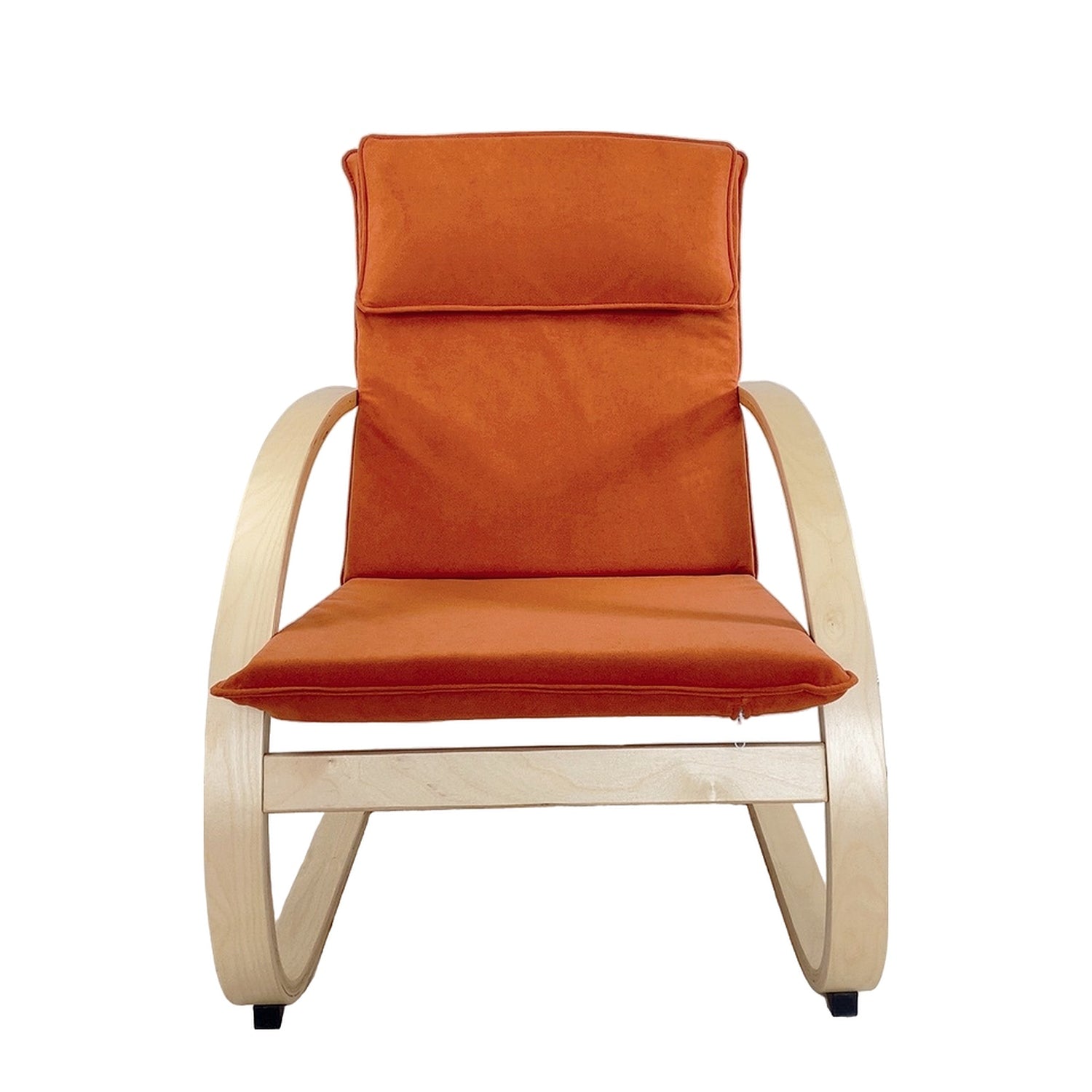 Πολυθρόνα ArteLibre VESNA Πορτοκαλί/Φυσικό Ύφασμα/Ξύλο 67x78x92cm - Hippiehome.gr