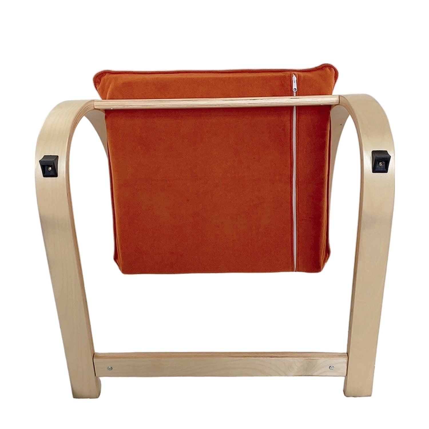 Πολυθρόνα ArteLibre VESNA Πορτοκαλί/Φυσικό Ύφασμα/Ξύλο 67x78x92cm - Hippiehome.gr