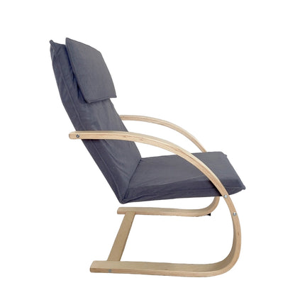 Πολυθρόνα ArteLibre VESNA Γκρι/Φυσικό Ύφασμα/Ξύλο 67x78x92cm - Hippiehome.gr