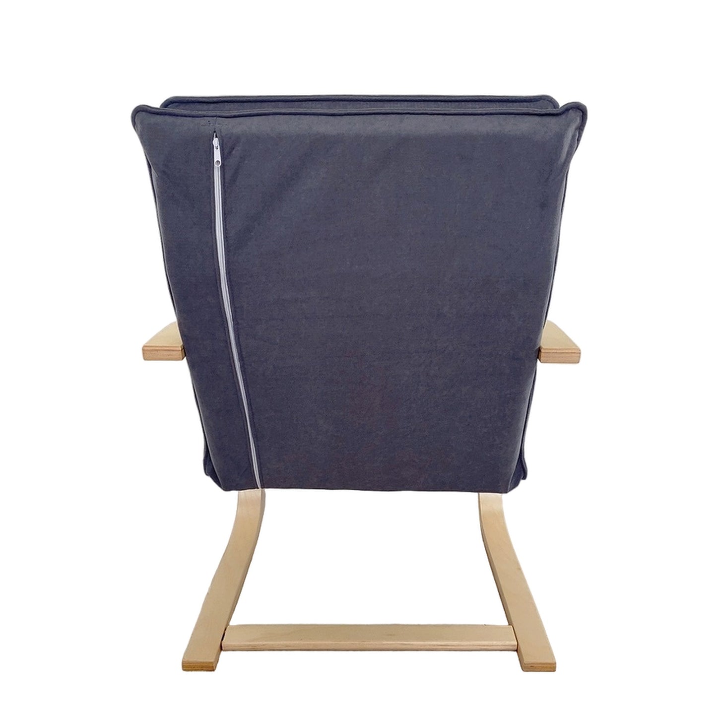 Πολυθρόνα ArteLibre VESNA Γκρι/Φυσικό Ύφασμα/Ξύλο 67x78x92cm - Hippiehome.gr