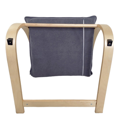 Πολυθρόνα ArteLibre VESNA Γκρι/Φυσικό Ύφασμα/Ξύλο 67x78x92cm - Hippiehome.gr