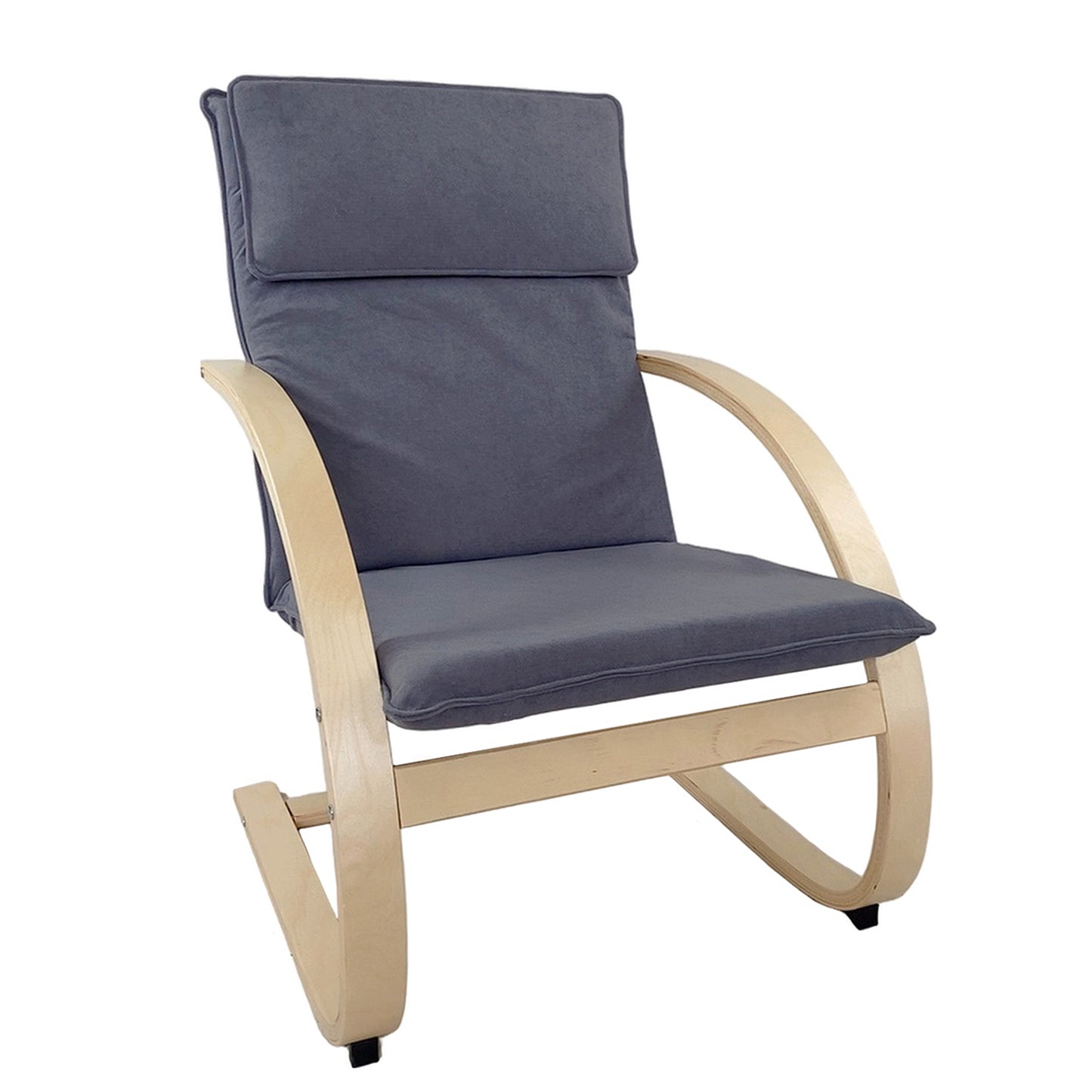 Πολυθρόνα ArteLibre VESNA Γκρι/Φυσικό Ύφασμα/Ξύλο 67x78x92cm - Hippiehome.gr