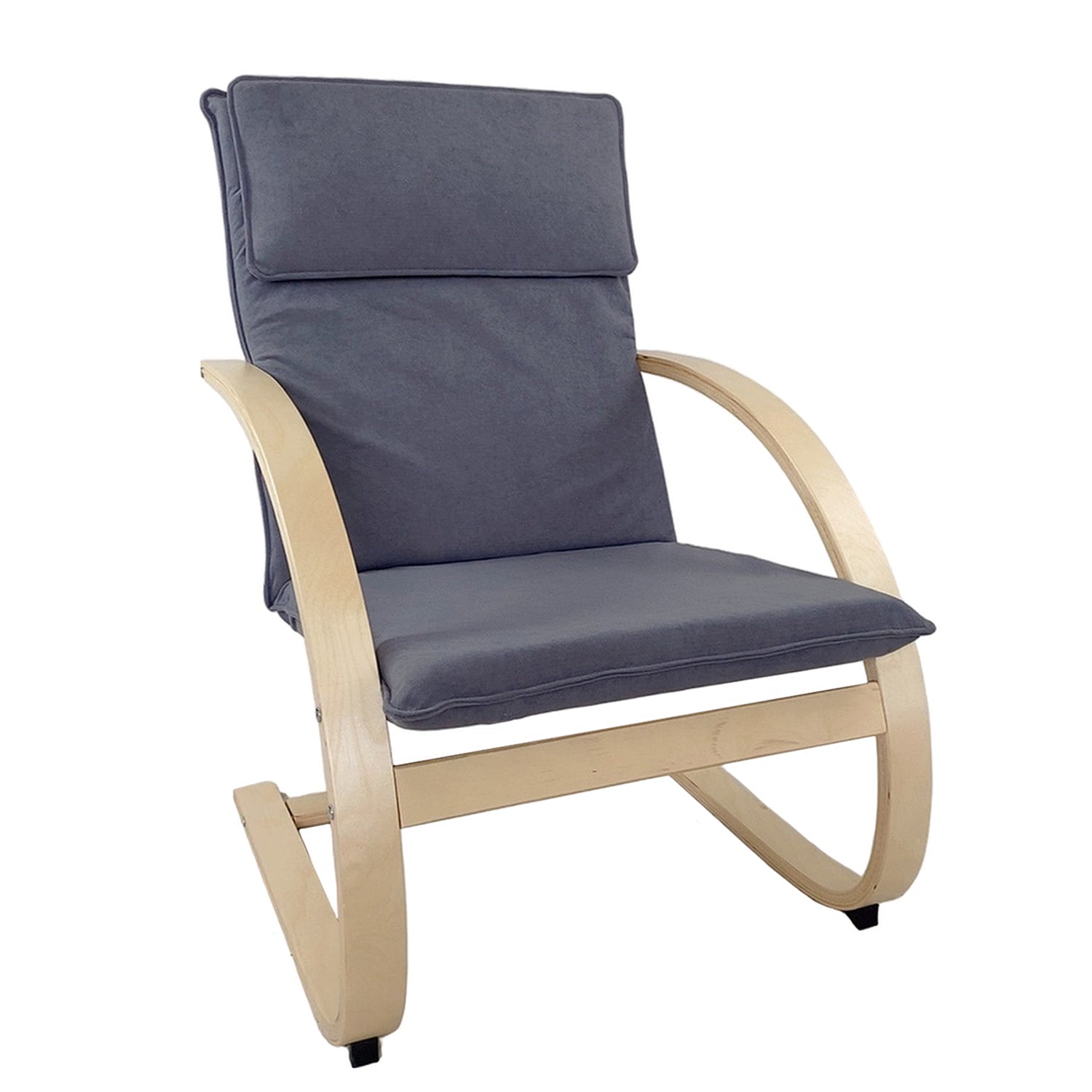 Πολυθρόνα ArteLibre VESNA Γκρι/Φυσικό Ύφασμα/Ξύλο 67x78x92cm - Hippiehome.gr