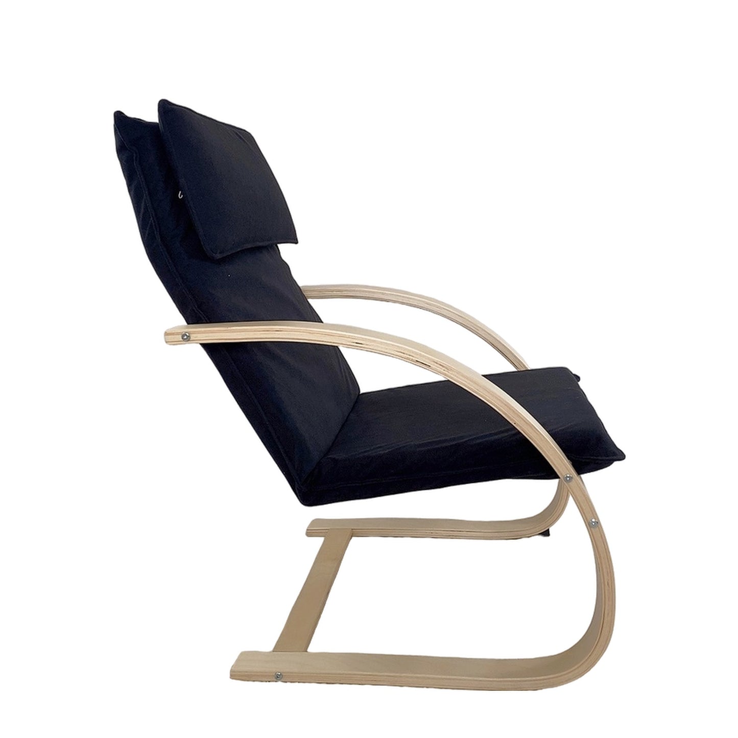 Πολυθρόνα ArteLibre VESNA Μαύρο/Φυσικό Ύφασμα/Ξύλο 67x78x92cm - Hippiehome.gr