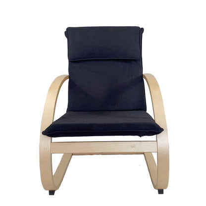 Πολυθρόνα ArteLibre VESNA Μαύρο/Φυσικό Ύφασμα/Ξύλο 67x78x92cm - Hippiehome.gr