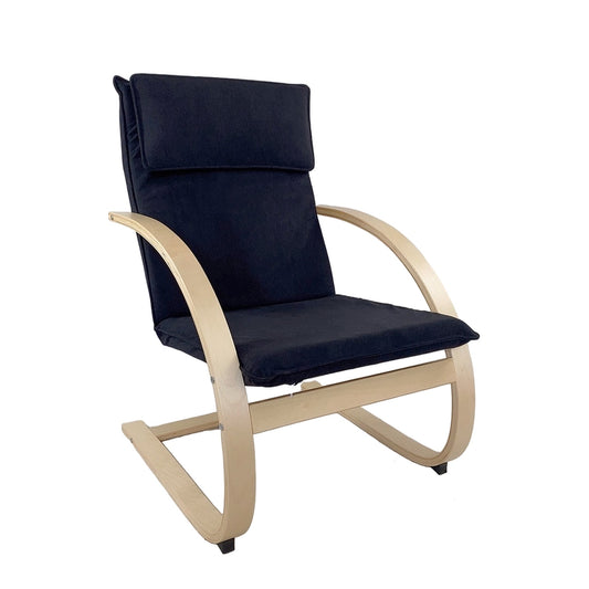 Πολυθρόνα ArteLibre VESNA Μαύρο/Φυσικό Ύφασμα/Ξύλο 67x78x92cm - Hippiehome.gr