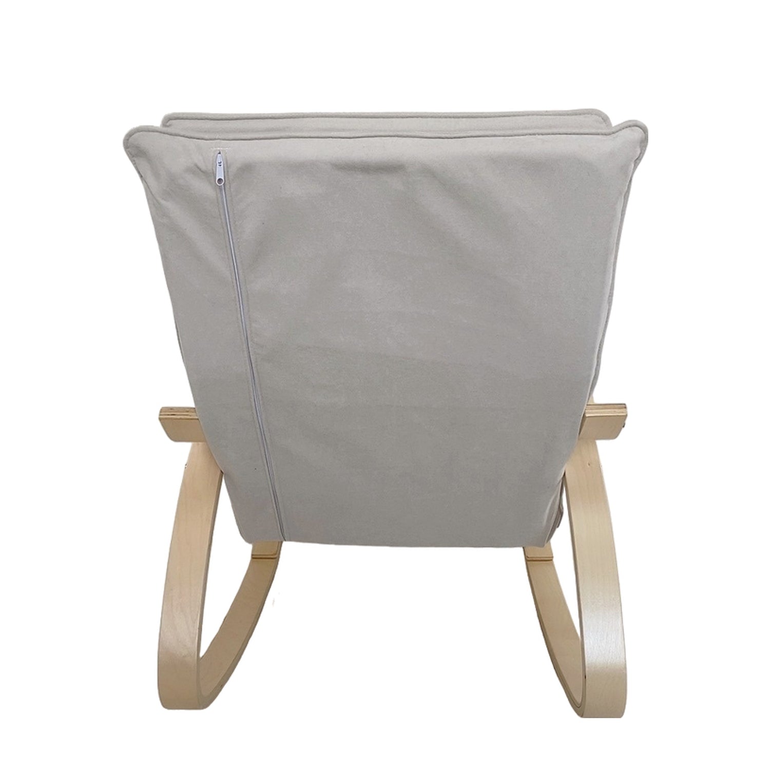 Πολυθρόνα Κουνιστή ArteLibre LUNDRA Μπεζ/Φυσικό Ύφασμα/Ξύλο 67x127x91cm - Hippiehome.gr