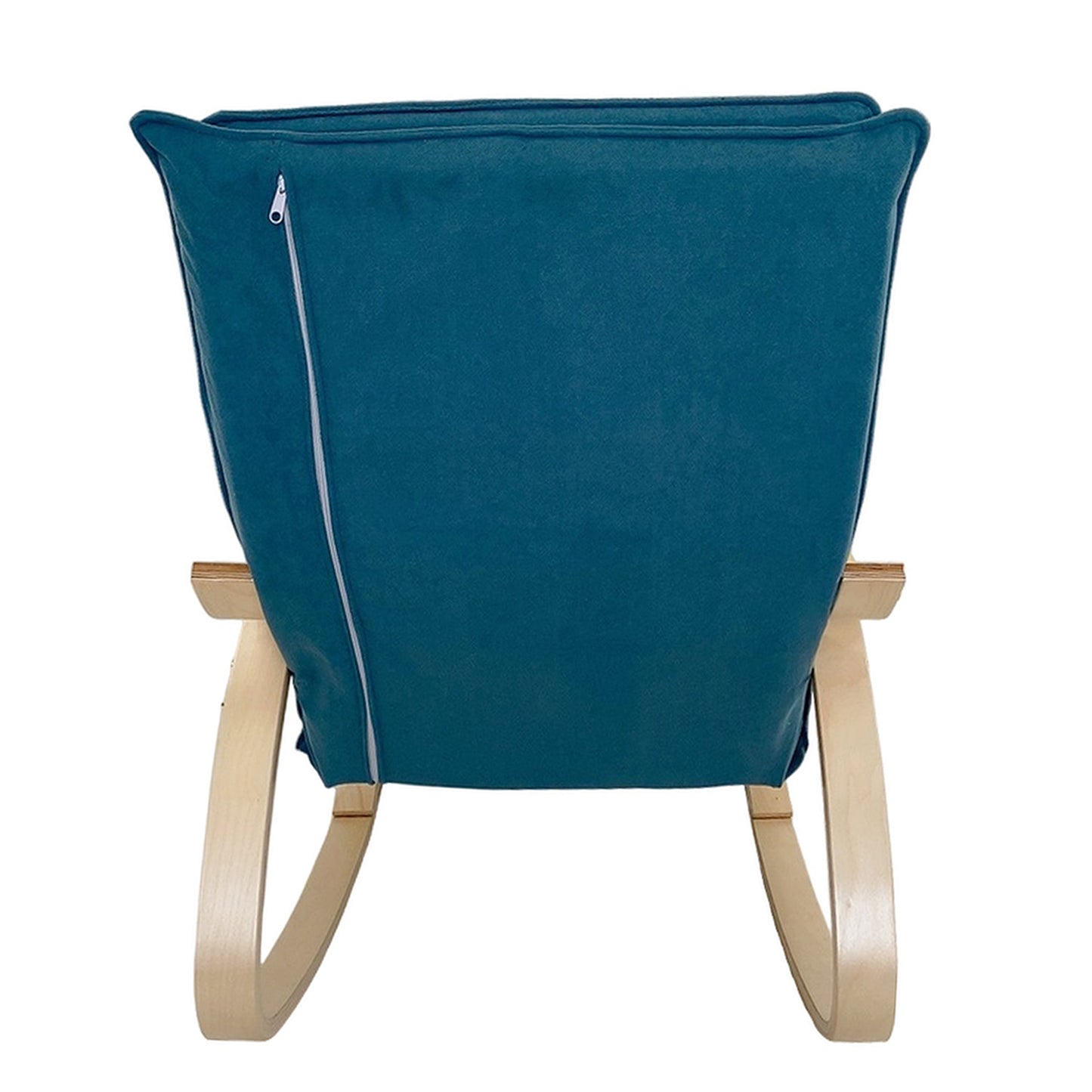 Πολυθρόνα Κουνιστή ArteLibre LUNDRA Μπλε/Φυσικό Ύφασμα/Ξύλο 67x127x91cm - Hippiehome.gr