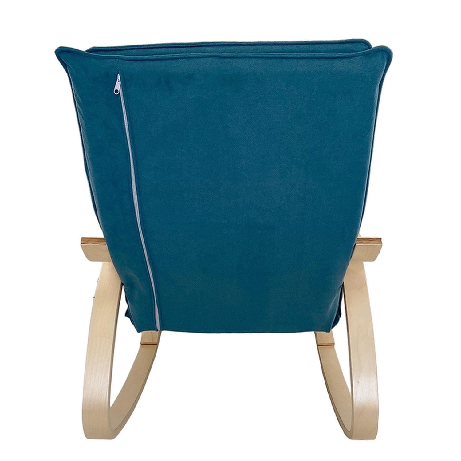 Πολυθρόνα Κουνιστή ArteLibre LUNDRA Μπλε/Φυσικό Ύφασμα/Ξύλο 67x127x91cm - Hippiehome.gr