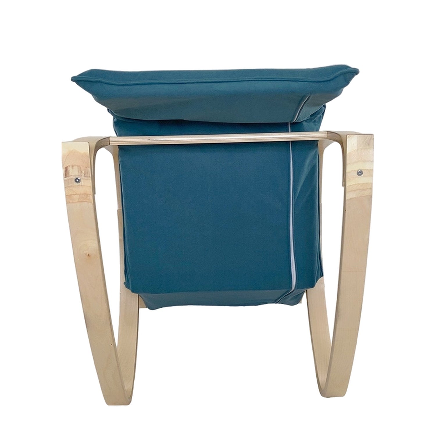 Πολυθρόνα Κουνιστή ArteLibre LUNDRA Μπλε/Φυσικό Ύφασμα/Ξύλο 67x127x91cm - Hippiehome.gr