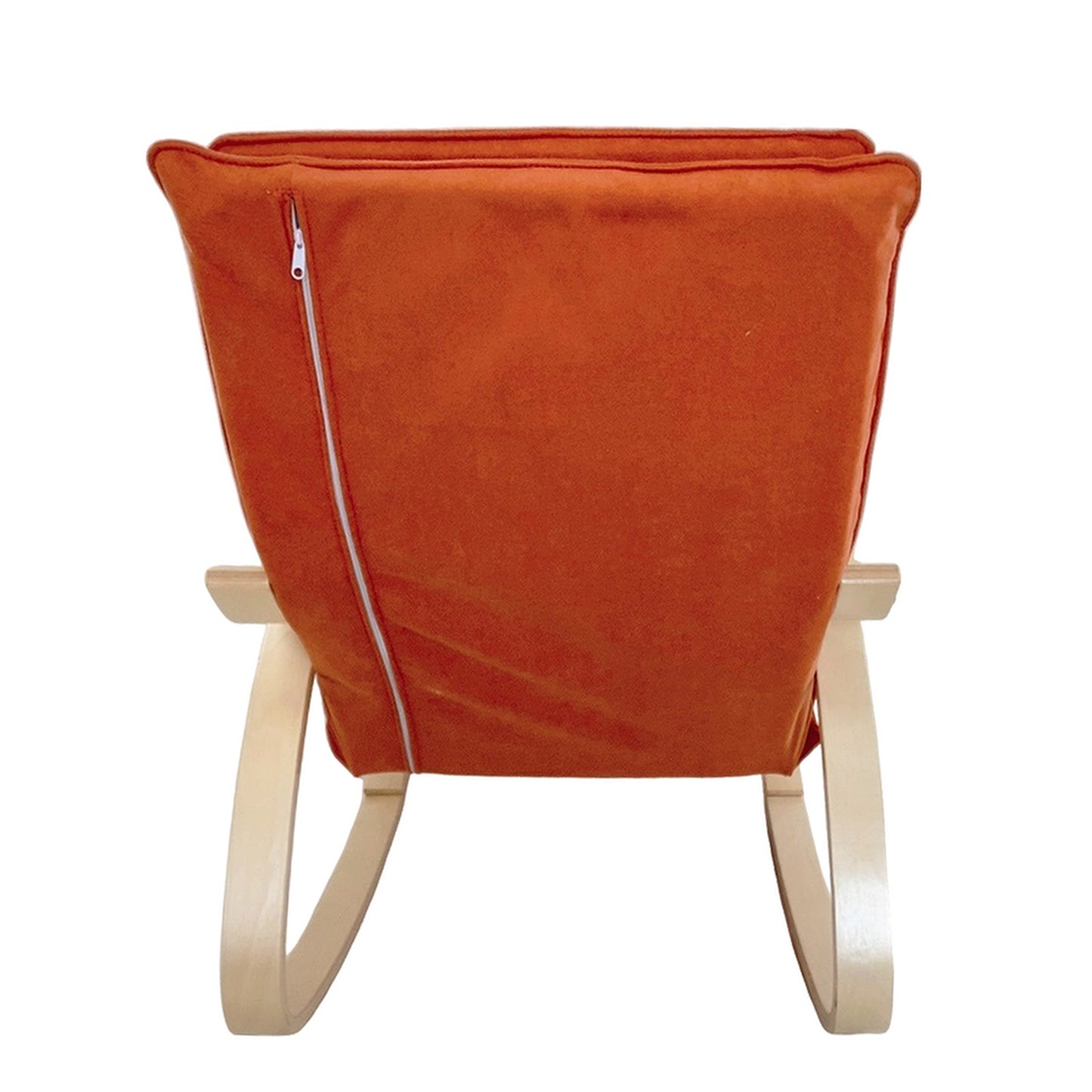 Πολυθρόνα Κουνιστή ArteLibre LUNDRA Πορτοκαλί/Φυσικό Ύφασμα/Ξύλο 67x127x91cm - Hippiehome.gr