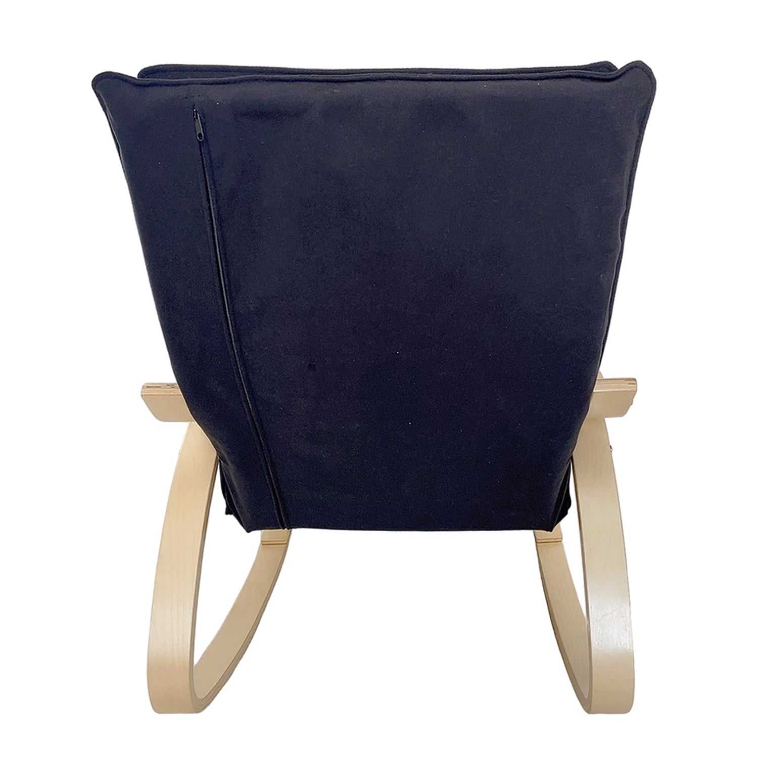 Πολυθρόνα Κουνιστή ArteLibre LUNDRA Μαύρο/Φυσικό Ύφασμα/Ξύλο 67x127x91cm - Hippiehome.gr