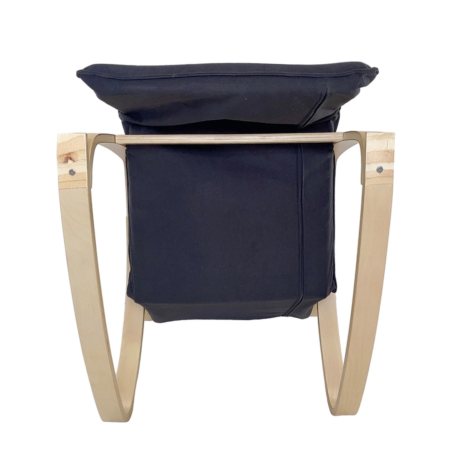 Πολυθρόνα Κουνιστή ArteLibre LUNDRA Μαύρο/Φυσικό Ύφασμα/Ξύλο 67x127x91cm - Hippiehome.gr