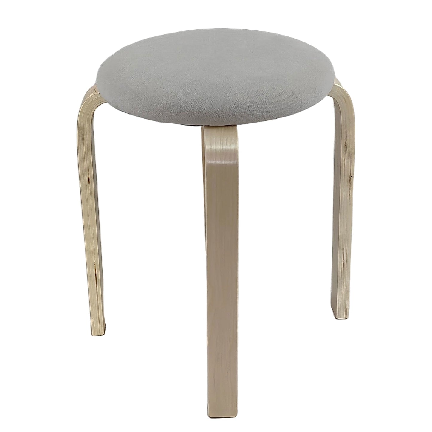 Σκαμπό ArteLibre MILOA Mπεζ/Φυσικό Ύφασμα/Ξύλο 42x42x45cm - Hippiehome.gr