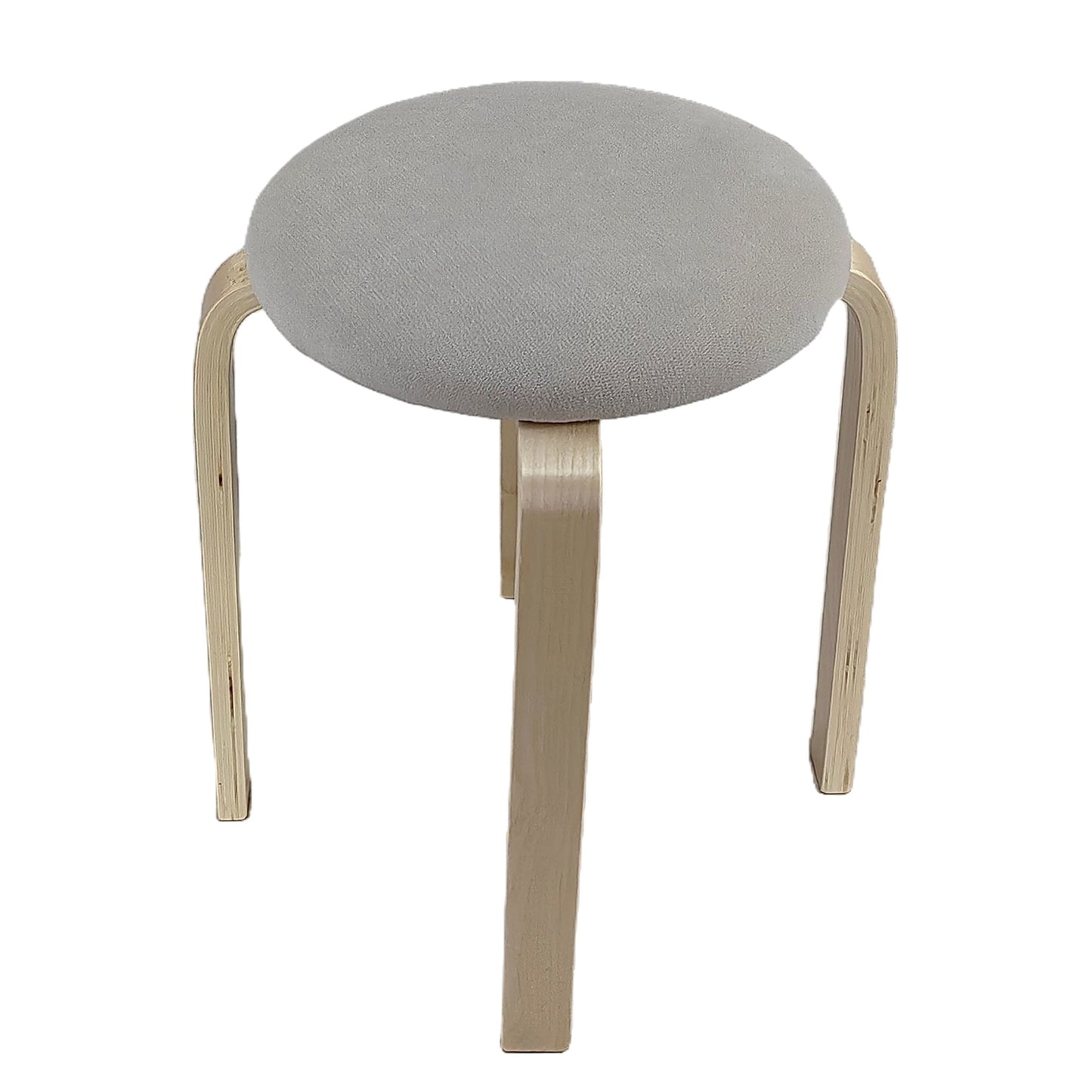 Σκαμπό ArteLibre MILOA Mπεζ/Φυσικό Ύφασμα/Ξύλο 42x42x45cm - Hippiehome.gr