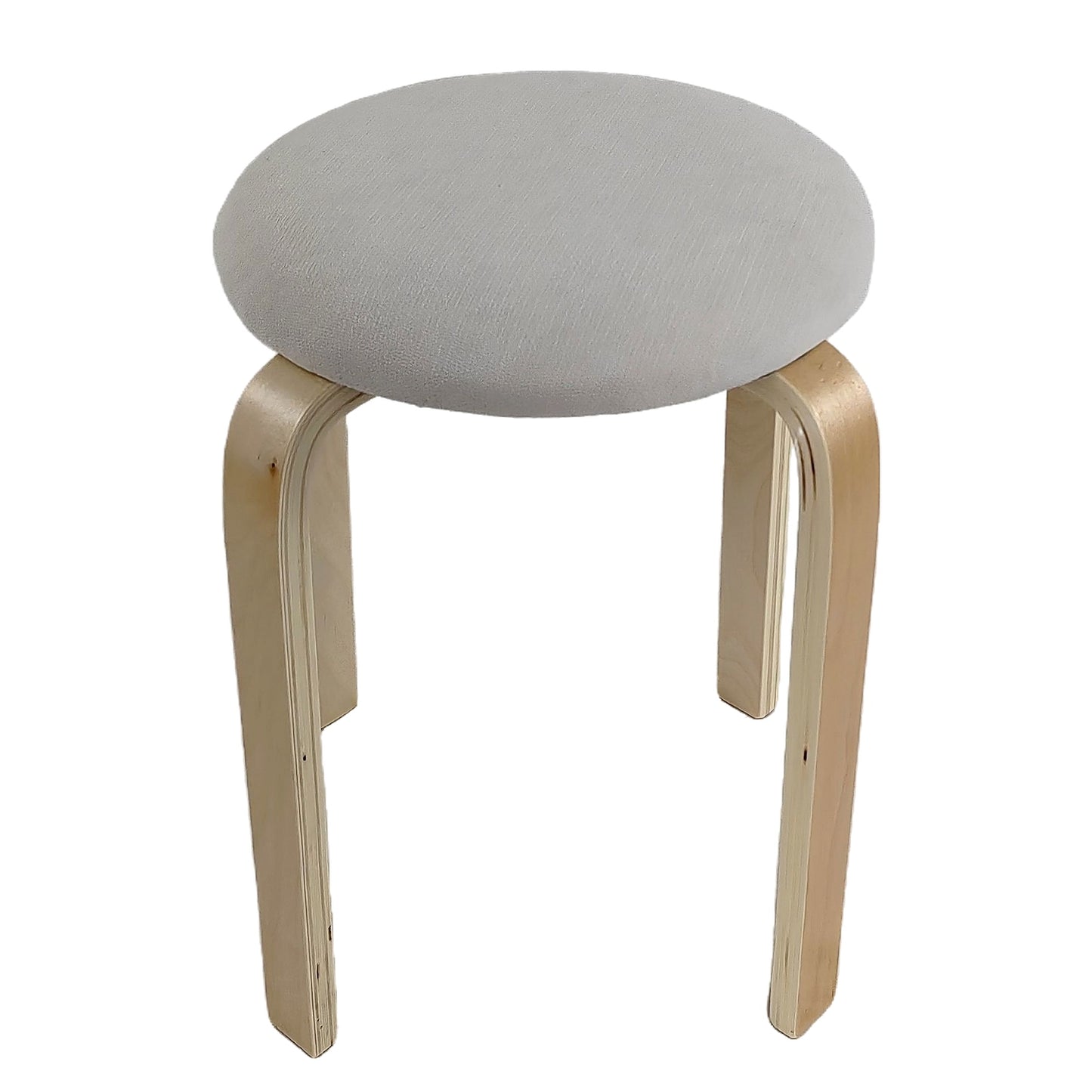 Σκαμπό ArteLibre MILOA Mπεζ/Φυσικό Ύφασμα/Ξύλο 42x42x45cm - Hippiehome.gr