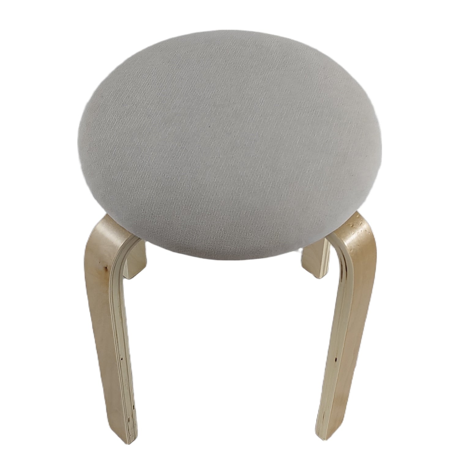 Σκαμπό ArteLibre MILOA Mπεζ/Φυσικό Ύφασμα/Ξύλο 42x42x45cm - Hippiehome.gr