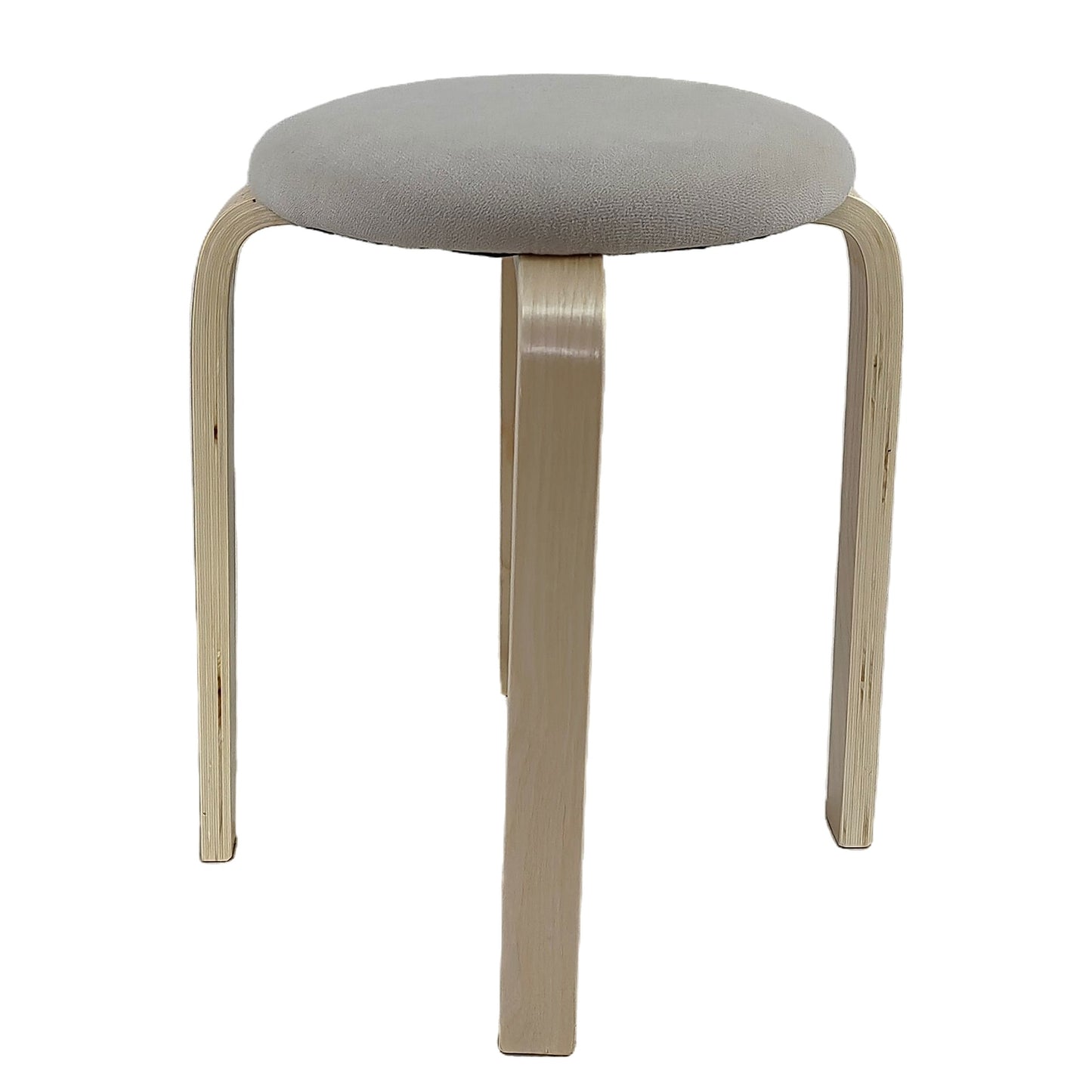 Σκαμπό ArteLibre MILOA Mπεζ/Φυσικό Ύφασμα/Ξύλο 42x42x45cm - Hippiehome.gr