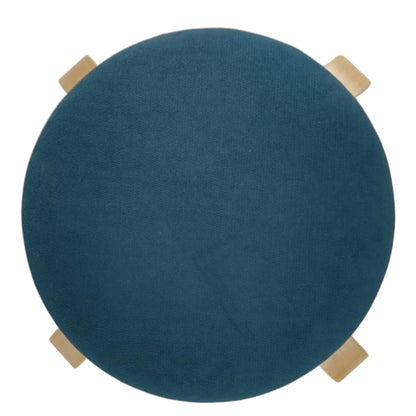 Σκαμπό ArteLibre MILOA Μπλε/Φυσικό Ύφασμα/Ξύλο 42x42x45cm - Hippiehome.gr