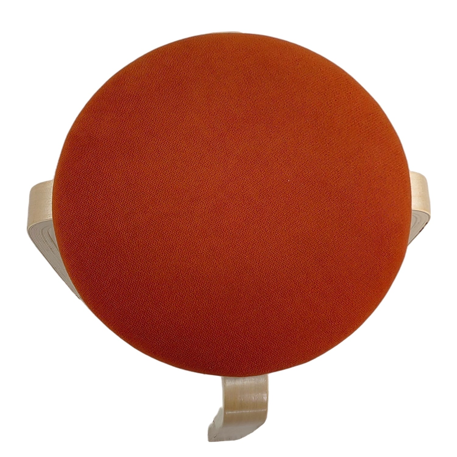 Σκαμπό ArteLibre MILOA Πορτοκαλί/Φυσικό Ύφασμα/Ξύλο 42x42x45cm - Hippiehome.gr