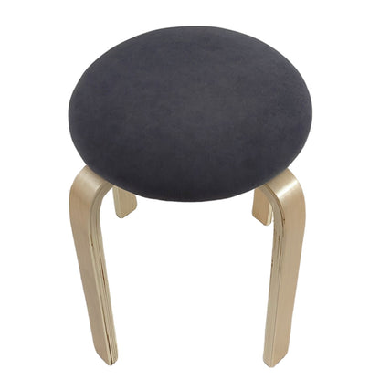 Σκαμπό ArteLibre MILOA Γκρι/Φυσικό Ύφασμα/Ξύλο 42x42x45cm - Hippiehome.gr